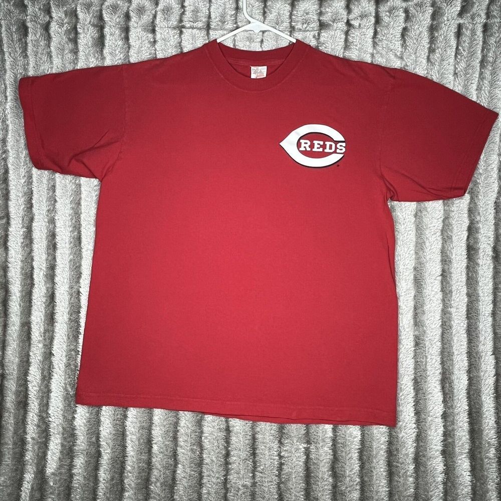 Vintage Majestic Cincinnati Reds T-shirt Men's‎ XL MLB Baseball Red Johnson